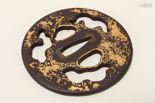 Japanese Bronze Tsuba,