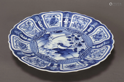 Chinese Blue and White Porcelain Plate,