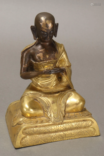 Sino-Tibetan Gilt Bronze Buddha,