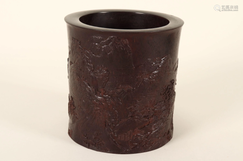 Chinese Carved Brush Pot,