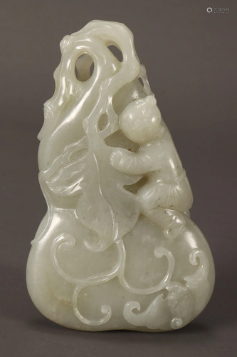 Chinese Carved Jade Figure Group,