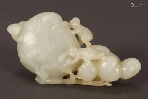 Chinese Jade Figure Group,