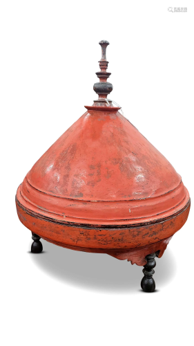 Burmese Gilt and Red Lacquer Hsun-Ok,