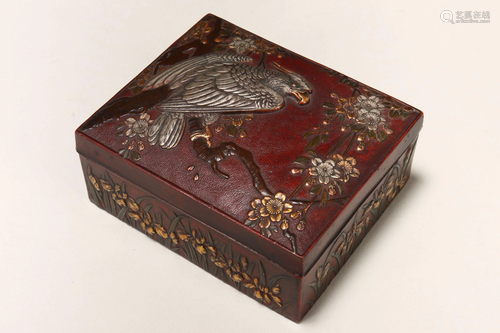 Fine Japanese Meiji Period Bronze Box and Cover,