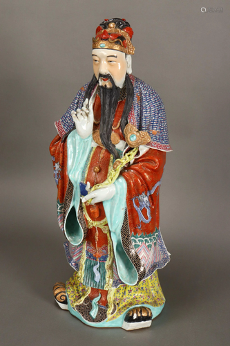 Large Chinese Porcelain Immortal,