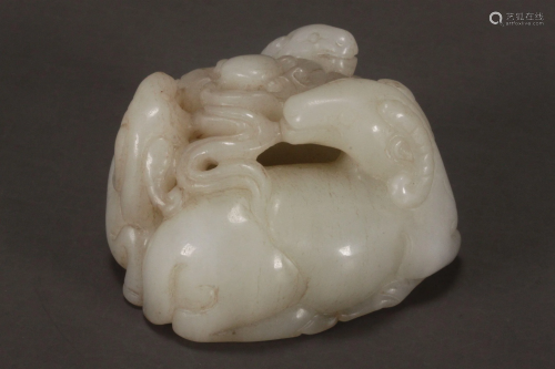 Chinese White Jade Figure Group,