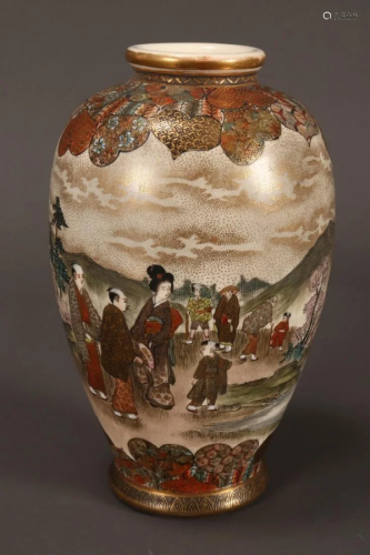 Japanese Meiji Period Satsuma Vase,