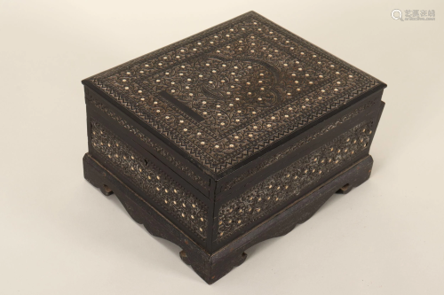 19th Century Anglo-Indian Ebony Dressing Box,