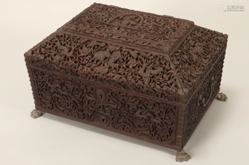 Wonderful 19th Century Anglo-Indian Sewing Box,
