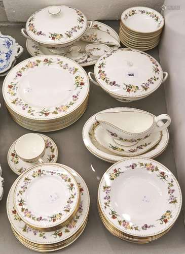 A Wedgewood bone china Mirabelle pattern dinner service Good...