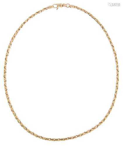 A gold necklace, 41cm l, marked 375, 18.5g Good condition