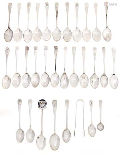 Miscellaneous English small silver flatware, principally tea...