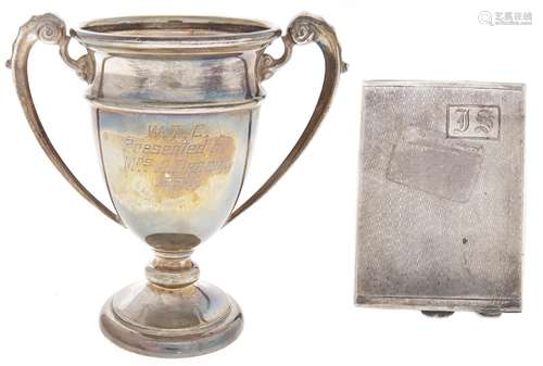 An Elizabeth II miniature silver trophy cup, 85mm h, by J B ...