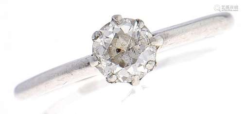 A diamond solitaire ring, the old cut diamond weighing appro...