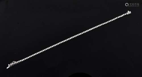 A diamond line bracelet, diamonds weighing approx 1.77ct, in...