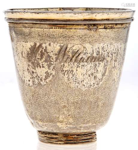 A Continental silver gilt beaker, probably German, mid 18th ...