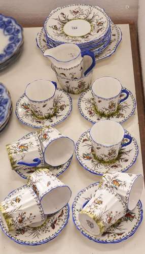 A Royal Stafford bone china June pattern tea service, mid 20...