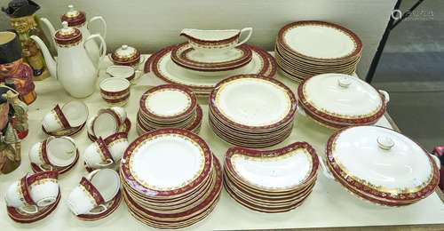 A Royal Worcester bone china Arundel pattern dinner service,...