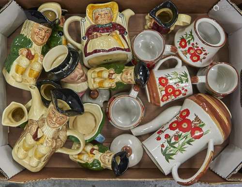 Miscellaneous ceramics, to include character jugs and Toby j...