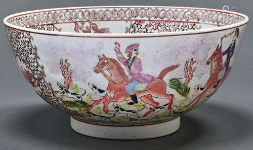 A South East Asian famille rose style bowl, 20th c, decorate...