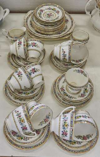 An E Brain & Co bone china Ming Rose pattern tea service, pr...