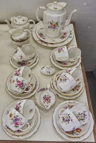 A Royal Crown Derby Derby Posies pattern tea service, printe...