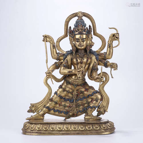 A Chinese Gilt-Bronze Buddha Statue