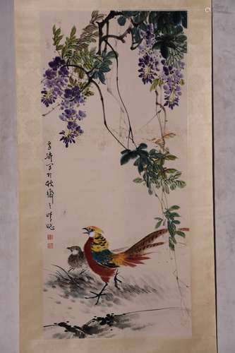 A Chinese Scroll Painting by Wang Xue Tao