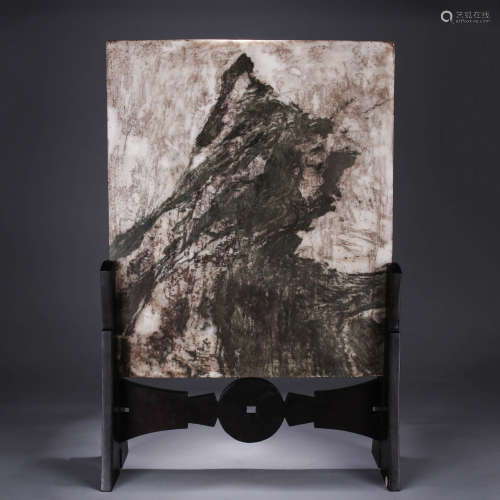 A Chinese Stone Table Screen