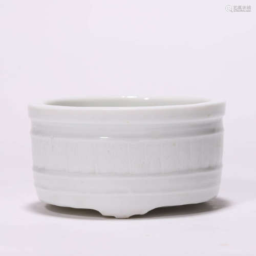 A Chinese Porcelain White-Glazed Censer