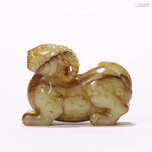 A Chinese Yellow Jade Animal