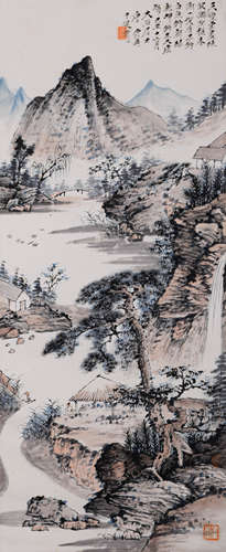 A Chinese Scroll Painting by Tang Yun