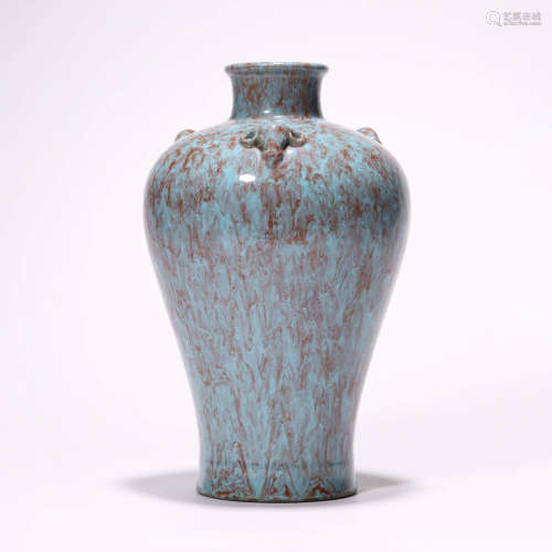 A Chinese Porcelain Lu-Jun-Type Ram Meiping Vase Marked Yong...