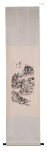 A Chinese Scroll Painting by Huang Bin Hong