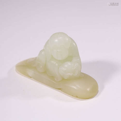 A Chinese White Jade Child