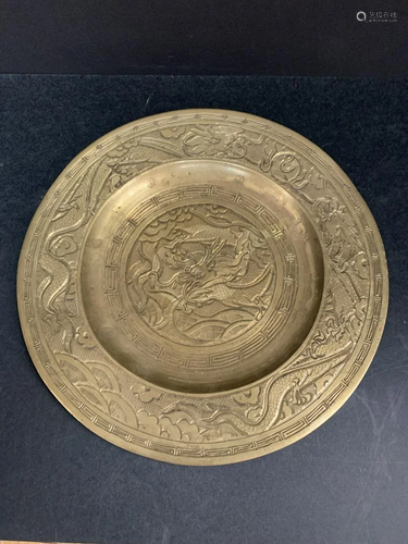 Bronze dragon image plate