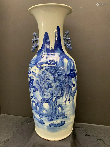 Blue and white vase