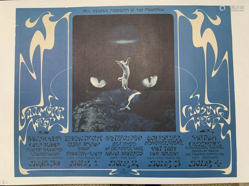 Bill Graham Fillmore West #287 Rock Music poster YEAR