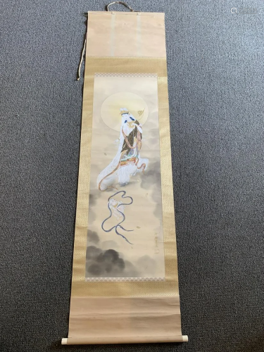 Japanese watercolor on silk (Guan Yin)