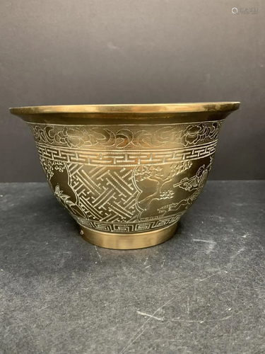 Bronze planter- marked