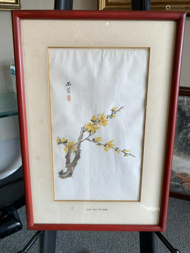 Framed watercolor - flowers