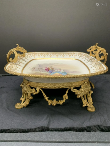 plate with French mount stand