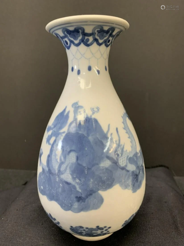 Blue and white vase