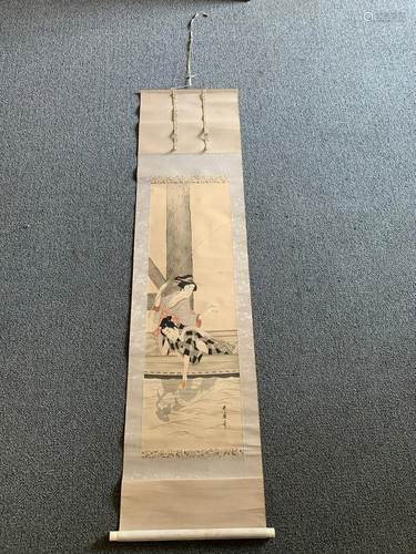 Japanese painting on silk