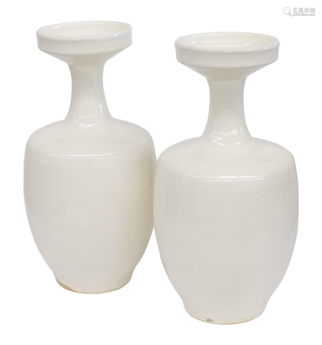 Chinese White Glazed Vases