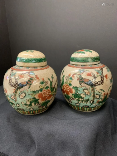 Pair of Jars with covers