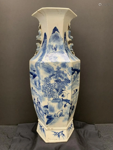 Blue and white vase