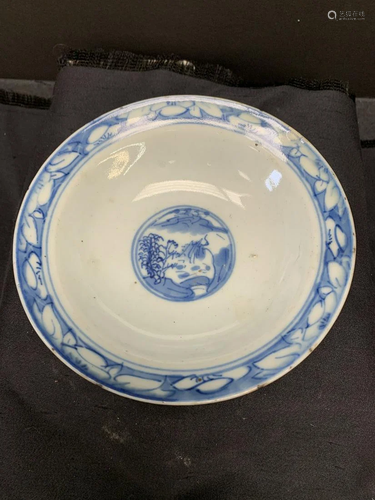 Blue and white bowl