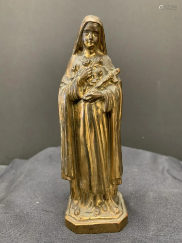 Virgin Mary metal sculpture