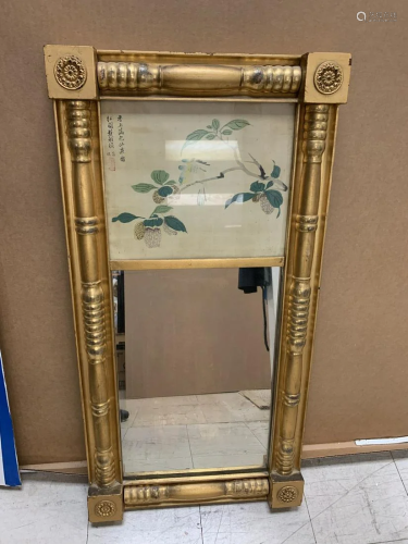 Mirror with Chinese writing - birds